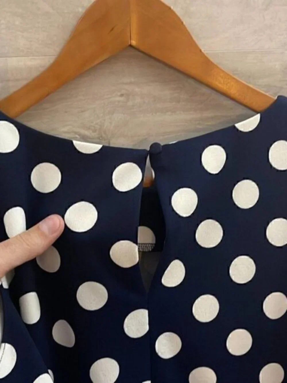 Eliza J Womens Navy Polka Dot Round Neck Cold Shoulder Sleeve Mini Dress Size 0
